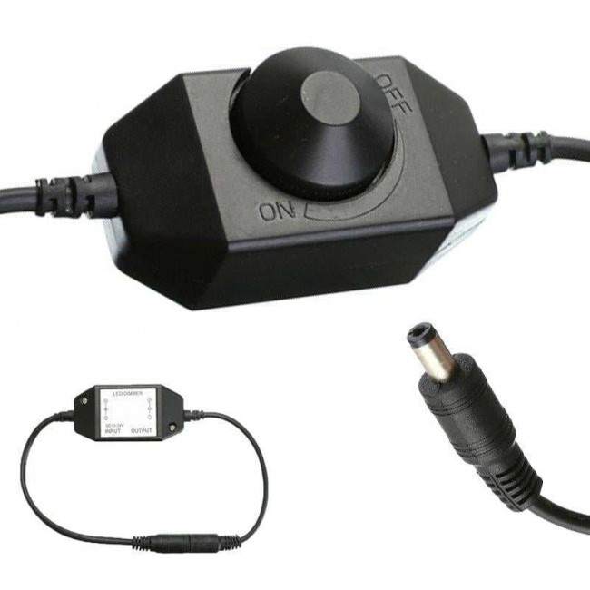 Powermaster DC12V-DC24V 2A Tek Renkli Işık Şiddeti Kontrolü Şerit Led Dimmer PM-4612 