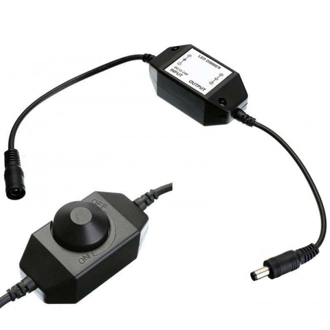 Powermaster DC12V-DC24V 2A Tek Renkli Işık Şiddeti Kontrolü Şerit Led Dimmer PM-4612 