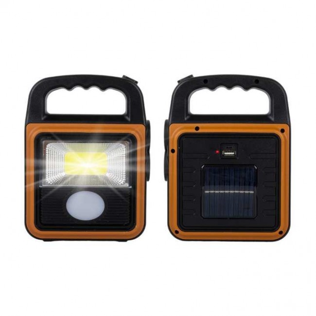 PowerMaster HS-8020C COB LED Solar 4 Kademeli Şarjlı El Işıldak Feneri - USB Çıkışlı Powerbank 