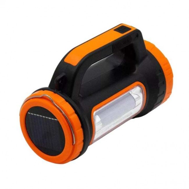 Powermaster MH-818A Şarjlı + Solar 5 Modlu Çok Fonksiyonlu 3W+15W Işıldak El Feneri 