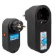 Powermaster Oval Kasa Siyah Tekli Termal Akım Korumalı Priz (10A-2500W) PM-16620 