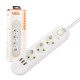Vea VA-21558 3'lü 3 USB'li 1.5 Metre Akım Korumalı Priz Beyaz