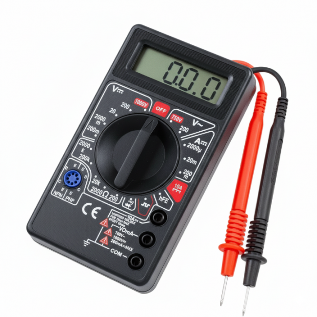 Tenon DT-830D Siyah DC/AC Voltaj Akım Ölçer Dijital Multimetre Ölçü Aleti 