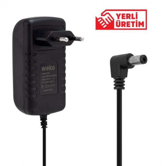Xtechnx Weko 25.2 Volt - 1 Amper 5.5*2.5 Uçlu Priz Tipi Adaptör 21511