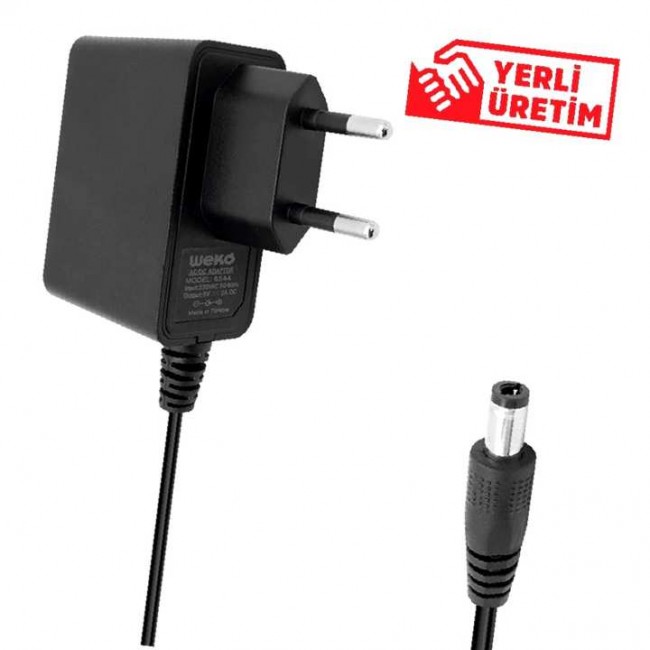 Xtechnx Weko 5 Volt 2 Amper 10 Watt Plastik Kasa Priz Tipi Adaptör (5.5x2.5 Uçlu)  6544