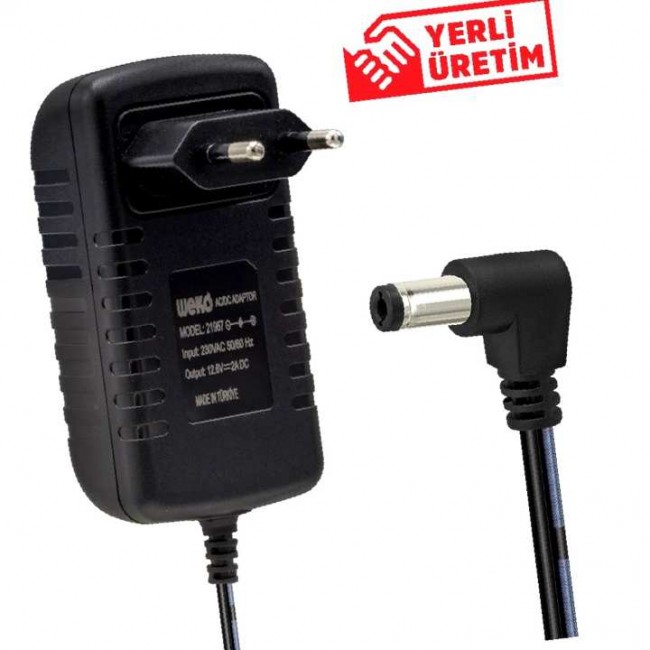 Xtechnx Weko 12.6 Volt - 2 Amper 5.5*2.5 Uçlu Ledli Yerli Üretim Şarjlı Matkap Adaptörü  21967