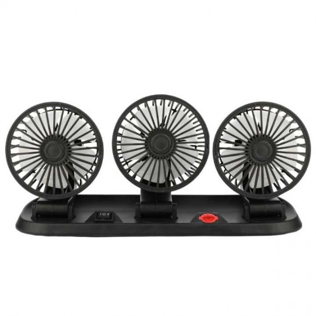 Xtechnx Powermaster Fan40 12 Volt Dc Çakmaklıklı Mini 3Lü Plastik Araç Fanı