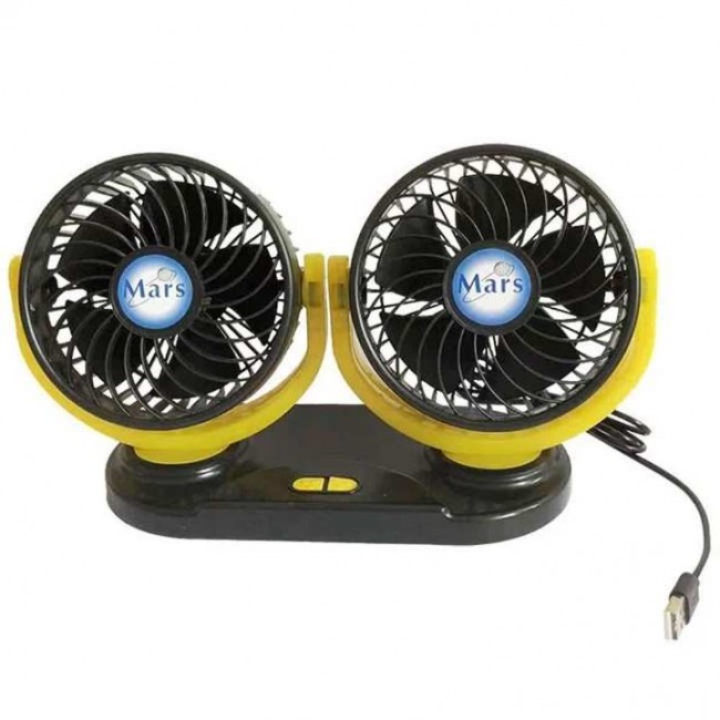 Xtechnx Powermaster X916 12 Volt Dc Usb Girişli Masaüstü 2’Li Plastik Ev-Ofis-Araç Fanı