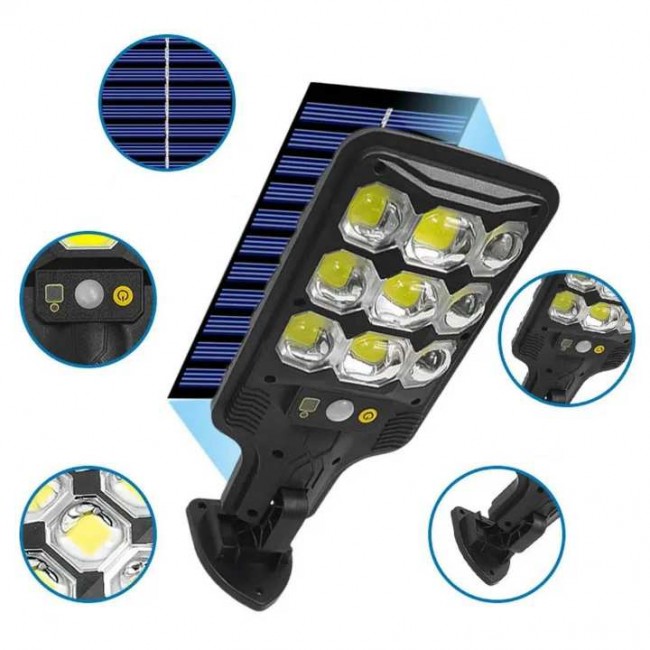 Xtechnx PowerMaster HS-8037B Solar 9 COB Ledli Hareket Sensörlü Sokak Lambası