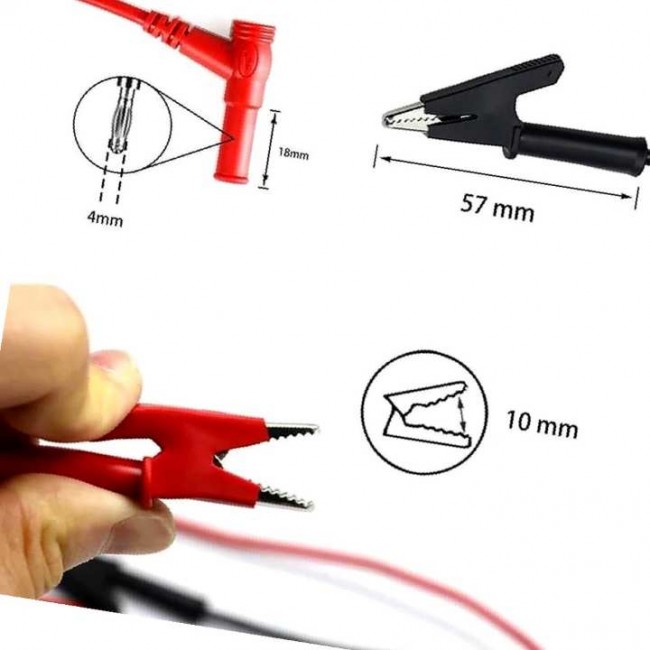 Xtechnx Powermaster PM-27080 Krokodil Uçlu Ölçü Aleti Probu