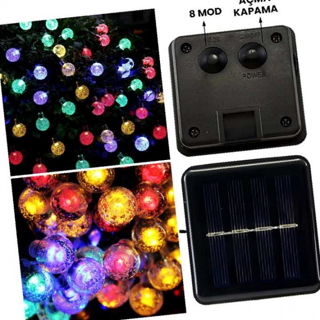 Xtechnx PowerMaster PM-29080 Solar Balon LED Dekoratif Bahçe Lambası 12M 100 Adet Çok Renkli Animasyonlu Dış Mekan LED Işık Zinciri Xtechnx PowerMaster PM-29080 Solar Balon LED Dekoratif Bahçe Lambası 12M 100 Adet Çok Renkli Animasyonlu Dış Mekan LED Işık Zinciri