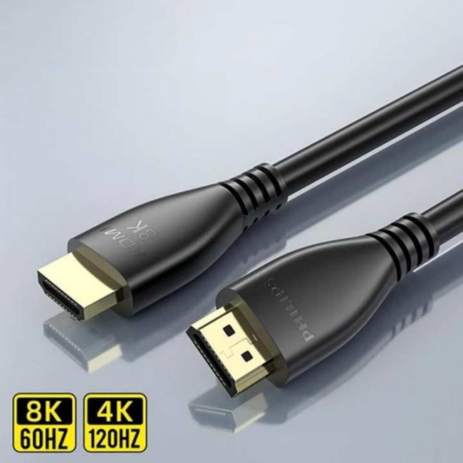 Philips 1.5 Metre 8K-60HZ 4K-120HZ V2.1 HDMI Görüntü Kablosu (SWV7250/93-T-1.5) Xtechnx Philips 1.5 Metre 8K-60HZ 4K-120HZ V2.1 HDMI Görüntü Kablosu (SWV7250/93-T-1.5) Xtechnx