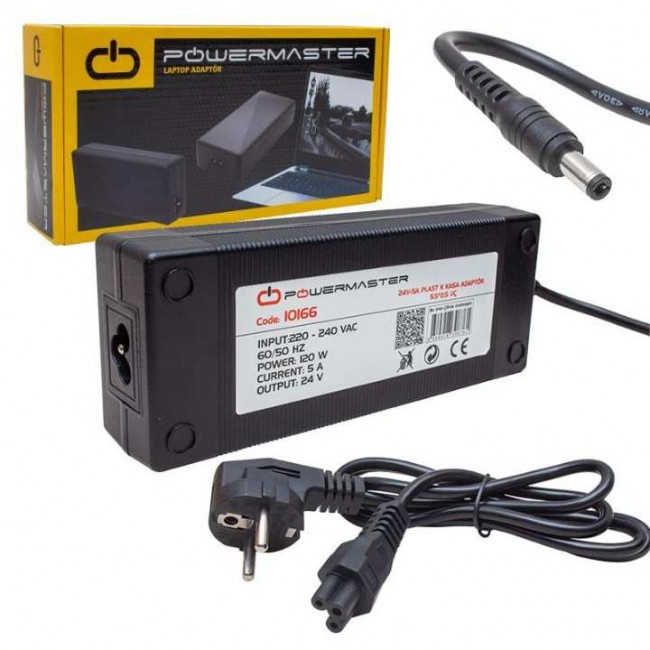 Xtechnx Powermaster PM-10166 24 Volt - 5 Amper - 120 Watt 5.5*2.5 Mm Uçlu Plastik Kasa Masaüstü Adaptör Xtechnx Powermaster PM-10166 24 Volt - 5 Amper - 120 Watt 5.5*2.5 Mm Uçlu Plastik Kasa Masaüstü Adaptör