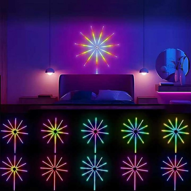 Xtechnx Sunup SN-22231 Bluetooth Havai Fişek LED Seti Sese Duyarlı RGB Rengi Akıllı Şerit Işık 200+ Efektli Oda Aydınlatma Xtechnx Sunup SN-22231 Bluetooth Havai Fişek LED Seti Sese Duyarlı RGB Rengi Akıllı Şerit Işık 200+ Efektli Oda Aydınlatma