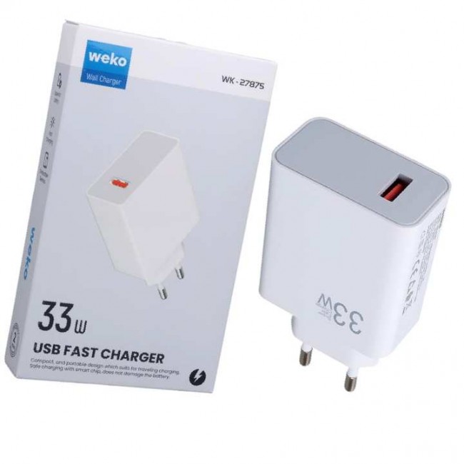 Xtechnx Weko WK-27875 M11 Beyaz 33 Watt Turbo Usb Şarj Başlık Adaptörü 27875
