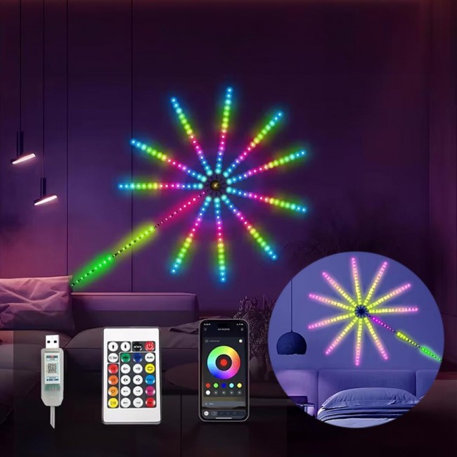 Xtechnx Sunup SN-22231 Bluetooth Havai Fişek LED Seti Sese Duyarlı RGB Rengi Akıllı Şerit Işık 200+ Efektli Oda Aydınlatma Kod:22231 Xtechnx Sunup SN-22231 Bluetooth Havai Fişek LED Seti Sese Duyarlı RGB Rengi Akıllı Şerit Işık 200+ Efektli Oda Aydınlatma Kod:22231