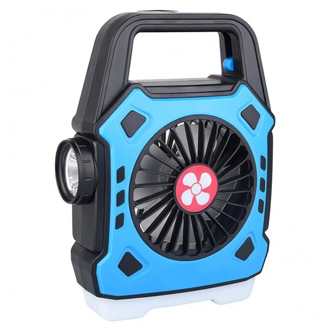 Xtechnx Powermaster PM-506 Kamp Tipi Şarjlı 5 Modlu (3+2) Led El Feneri Işıldak - 3 Kademe Soğutucu Fan Vantilatör