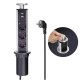 Xtechnx Vea VE-24062 Üçlü 1.5 Metre Kablolu İki USB’li 60mm Masaüstü Priz Kod:24062