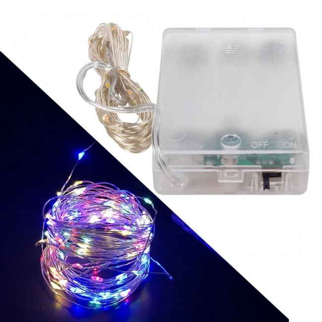 Xtechnx Powermaster PM-2557 Pilli RGB 4 Renkli RGB 10 Metre Kablolu Bağ Led