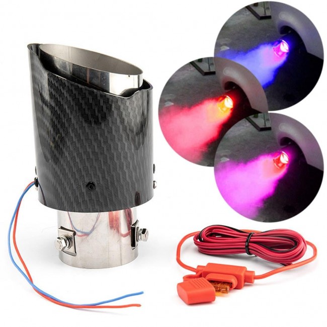 Xtechnx PowerMaster PM-20518 Karbon Fiber Görünümlü Işıklı Egzoz Başlığı Modifiye Ucu (Sabit Mavi/Kırmızı LED) Kod:20518 Xtechnx PowerMaster PM-20518 Karbon Fiber Görünümlü Işıklı Egzoz Başlığı Modifiye Ucu (Sabit Mavi/Kırmızı LED) Kod:20518