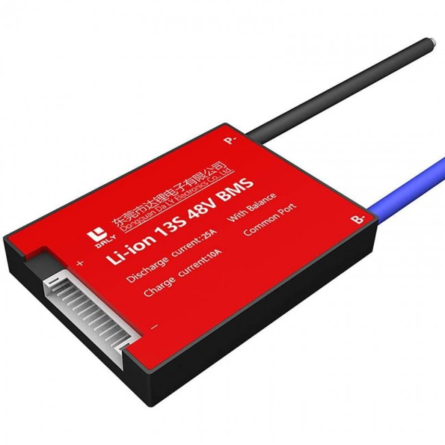 Xtechnx Daly Bms 13S 48V Deşarj 25A -Şarj 10A Balanslı Pil Koruma Modülü Kod:5364