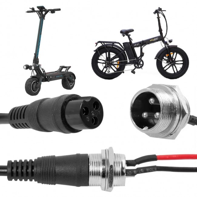 Xtechnx PowerMaster 3 Pinli Ginger Elektrikli Bisiklet - Motosiklet - Araç Akü Şarj Konnektörü Kod:22149