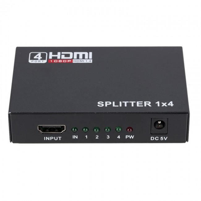 Xtechnx Powermaster PM-12081 1080P 4KX2K 4 Port HDMI Splitter Dağıtıcı 1.4V Kod:12081