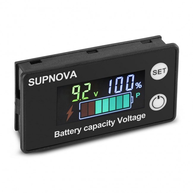 Xtechnx Powermaster DC 8V-100V Kurşun Asit Lityum Pil Kapasite Göstergesi -Voltmetre Gerilim Ölçer (12V-24V-48V-72V) Kod:5304