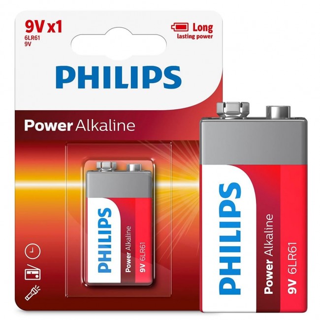 Xtechnx Philips 6LR61-P1B 9 Volt Power Alkalin Pil (Tekli)  Kod:26527