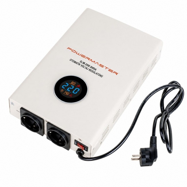 Xtechnx Powermaster SLIM-2000 Otomatik 2000 Watt Kombi Voltaj Regülatörü  Kod:21854
