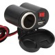 Xtechnx PowerMaster PM-20493 DC 12-45V Motosiklet Çakmaklık USB Şarj Soketi Su Geçirmez Kapaklı