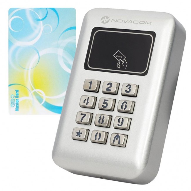 Xtechnx Novacom NC-MS03WP RFID - Şifrematik Kart Okuyucu Otomatik Kapı Kilit Sistemi (Pin - Proximity)