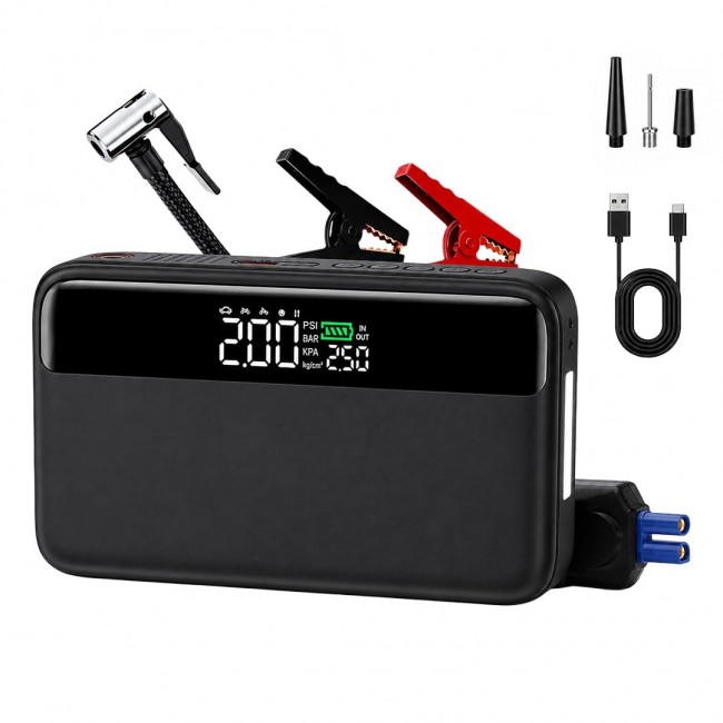 Xtechnx Powermaster N33 Lastik Hava Kompresörlü Akü Takviye Cihazı 65W Fast Powerbank
