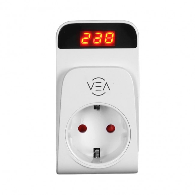 Xtechnx Vea VE-25530 15A 3520W Tekli Dijital Göstergeli Akım Korumalı Priz Aşırı Yüksek Gerilim Kod:25530