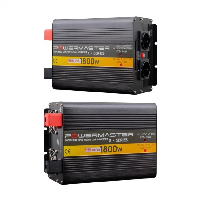 Xtechnx Powermaster 12-220V 12 Volt 1800 Watt Modified Sinus İnverter PWR1800-12 Kod:19888
