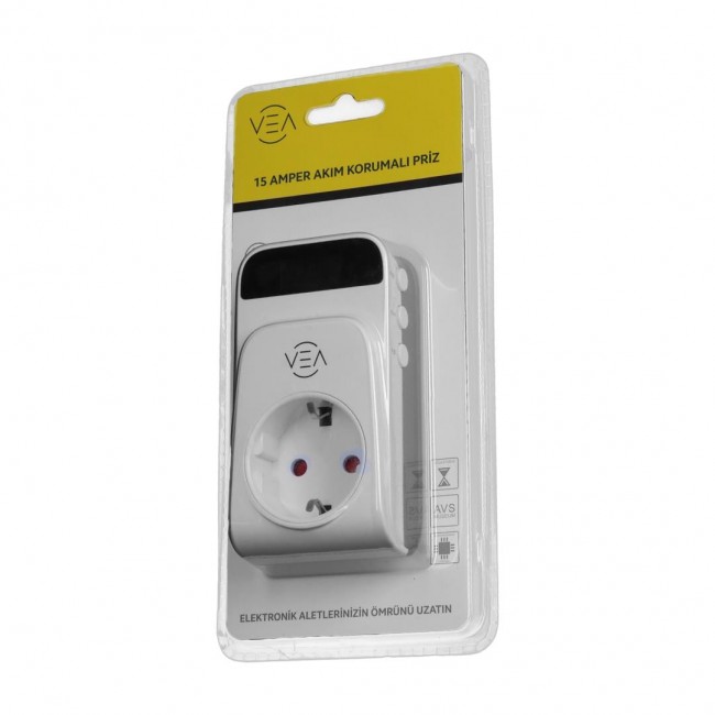 Xtechnx Vea VE-25530 15A 3520W Tekli Dijital Göstergeli Akım Korumalı Priz Aşırı Yüksek Gerilim Kod:25530 Xtechnx Vea VE-25530 15A 3520W Tekli Dijital Göstergeli Akım Korumalı Priz Aşırı Yüksek Gerilim Kod:25530