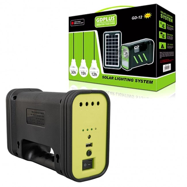 Xtechnx Powermaster GD-12 Akülü Solar Panelli 3 Ampullü Solar Işıldak Fener Kod:11145 Xtechnx Powermaster GD-12 Akülü Solar Panelli 3 Ampullü Solar Işıldak Fener Kod:11145