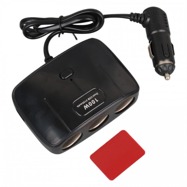 Xtechnx Olesson 1635 12-24V Çift USB Girişli 100W 70 CM Kablolu 3'LÜ Araç Çakmak Çoklayıcı Kod:25574 Xtechnx Olesson 1635 12-24V Çift USB Girişli 100W 70 CM Kablolu 3'LÜ Araç Çakmak Çoklayıcı Kod:25574