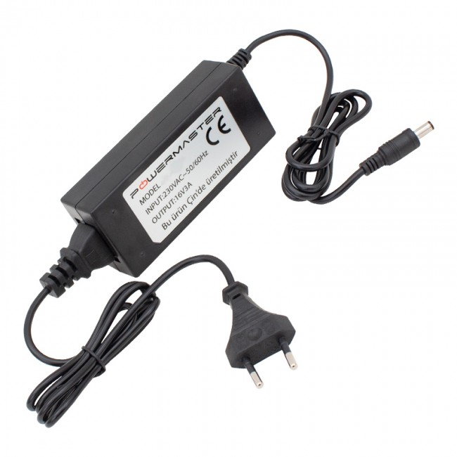 Xtechnx Powermaster PM-14311 16 Volt - 3 Amper 5.5*2.5 Mm Uçlu Plastik Kasa Santral Adaptörü (Masaüstü) Kod:14311 Xtechnx Powermaster PM-14311 16 Volt - 3 Amper 5.5*2.5 Mm Uçlu Plastik Kasa Santral Adaptörü (Masaüstü) Kod:14311