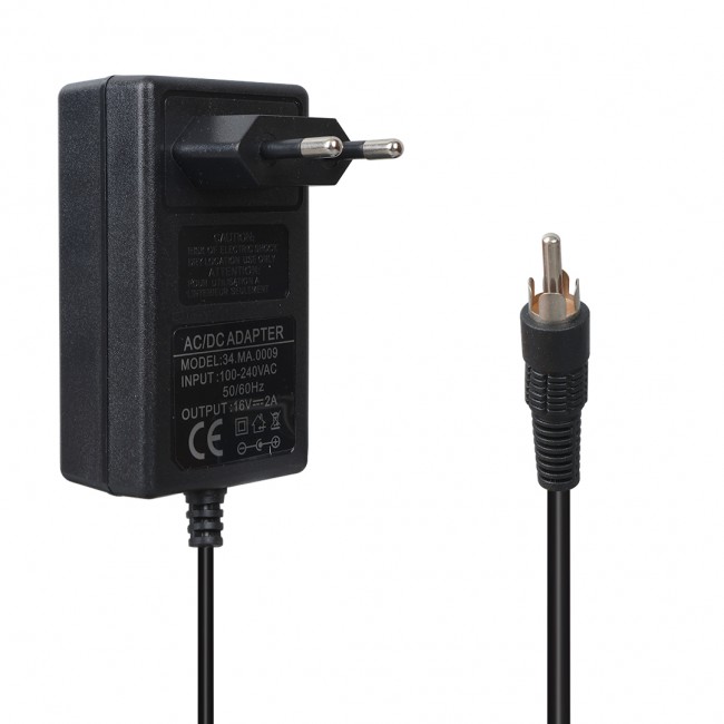 Xtechnx Powermaster PM-4735* 16 Volt - 3 Amper Tos Fişli Rca Santral Adaptörü Kod:4735