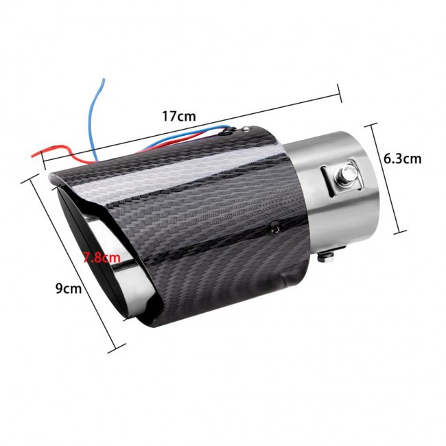 Xtechnx PowerMaster PM-20518 Karbon Fiber Görünümlü Işıklı Egzoz Başlığı Modifiye Ucu (Sabit Mavi/Kırmızı LED) Kod:20518 Xtechnx PowerMaster PM-20518 Karbon Fiber Görünümlü Işıklı Egzoz Başlığı Modifiye Ucu (Sabit Mavi/Kırmızı LED) Kod:20518