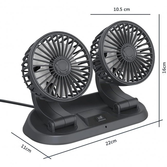 Xtechnx Powermaster FAN10 Mini 12 Volt Dc Çakmaklıklı Numaratörlü Plastik 2'li Araç Vantilatör Fan Xtechnx Powermaster FAN10 Mini 12 Volt Dc Çakmaklıklı Numaratörlü Plastik 2'li Araç Vantilatör Fan