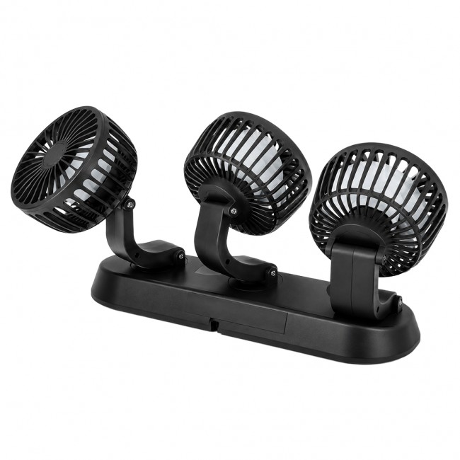 Xtechnx Powermaster FAN40 Araç İçi Vantilatör Fanı 12 Volt Çakmaklık Girişli 3 Başlıklı 360 Derece Kod:26291