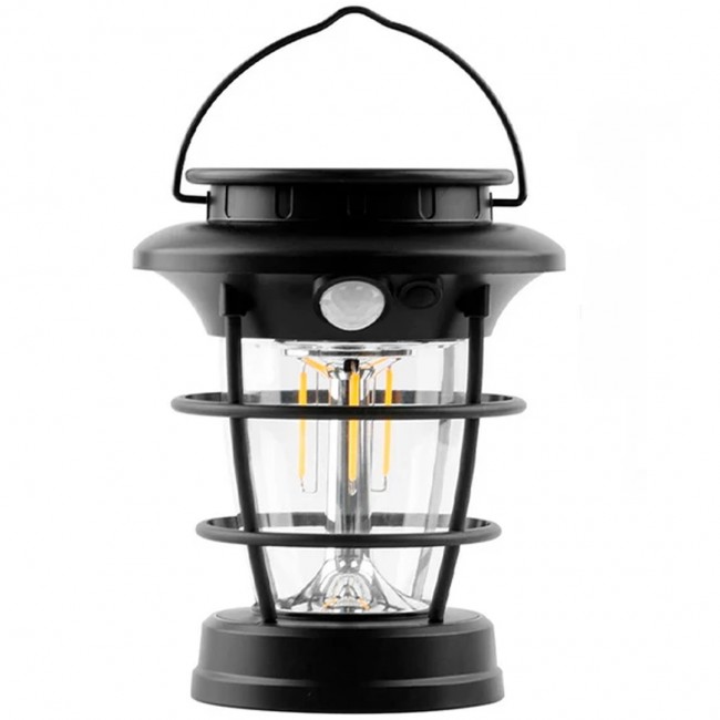 Xtechnx Powermaster HOP-8818 Sensörlü Taşınabilir Şarjlı + Solar Panelli 4 Çalışma Modlu Beyaz-Günışığı Işık Bahçe-Kamp Lambası