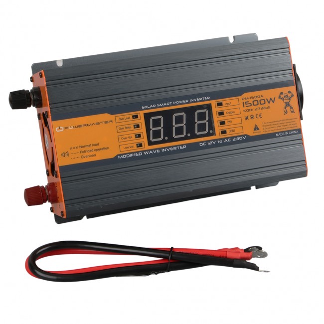 Xtechnx Powermaster PM-1500A 12 Volt 1500 Watt LED Ekranlı Power Inverter